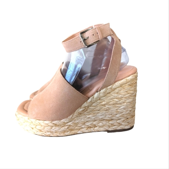 Nelly Ankle Strap Wedge Sandal in Light Natural ...Size 9.5 - Picture 8 of 11